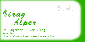 virag alper business card